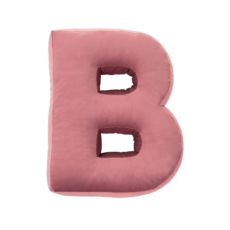 Samtkissen Altrosa Freisteller Buchstabe B