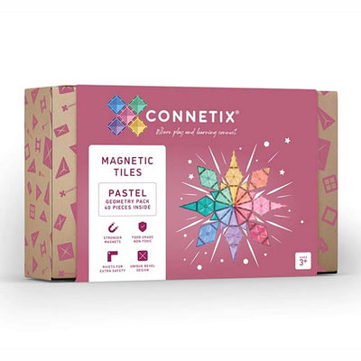 Connetix Magnetkascheln Pastel 40 Stück Set Verpackung