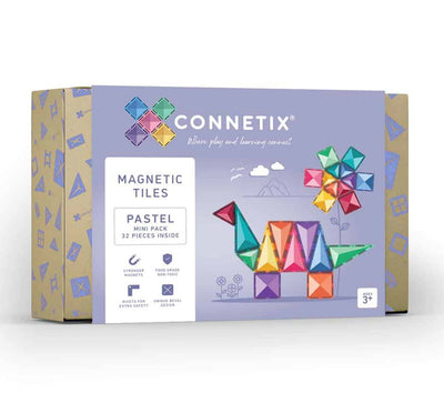 Connetix Magnetkascheln Pastel 32 Stück Set Verpackung