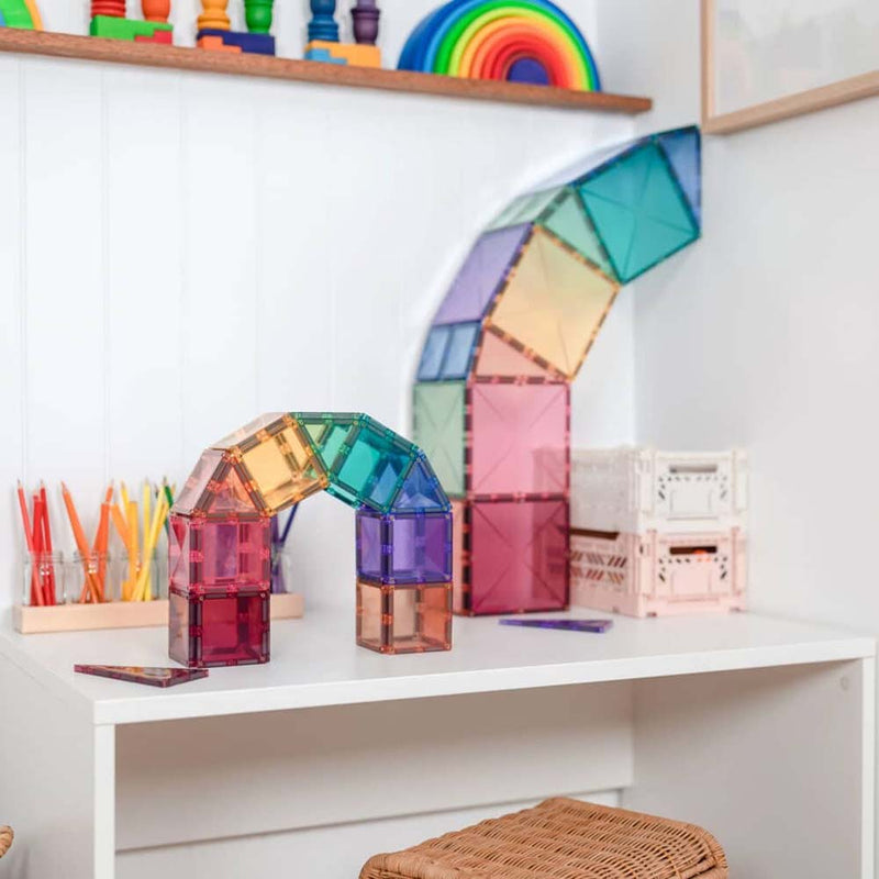Connetix Magnetkascheln Pastel im Kinderzimmer