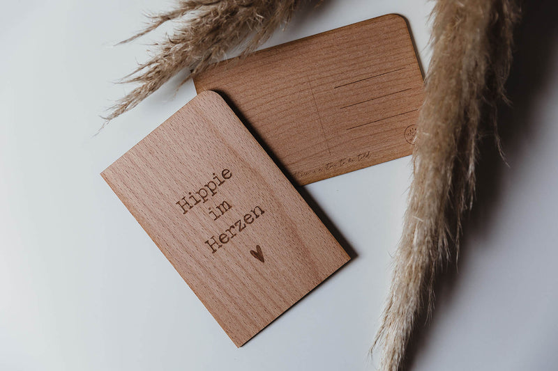Custom wooden postcard