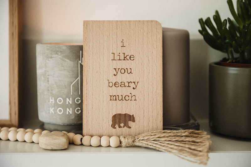 Custom wooden postcard