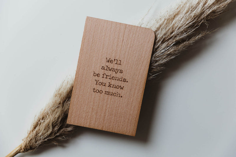 Custom wooden postcard
