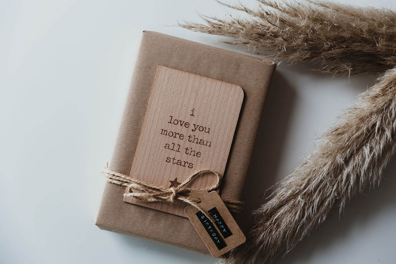 Custom wooden postcard