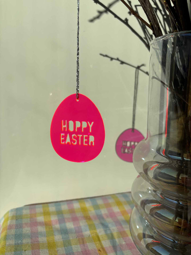 Neon Osterei HOPPY EASTER