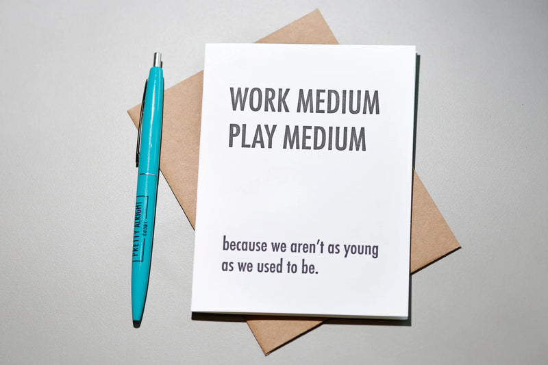 Work Medium Play Medium Grußkarte