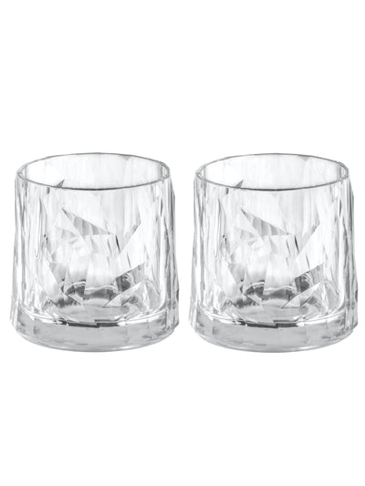Zwei Whiskeygläser aus Kunststoff
