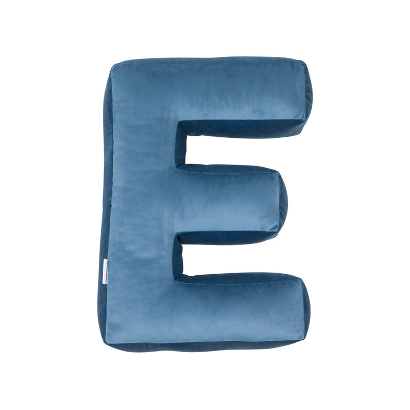 Samt Buchstabenkissen Blau