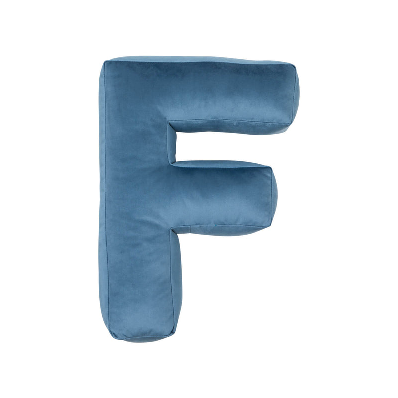 Samt Buchstabenkissen Blau