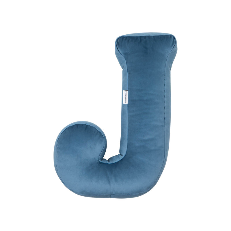Samt Buchstabenkissen Blau