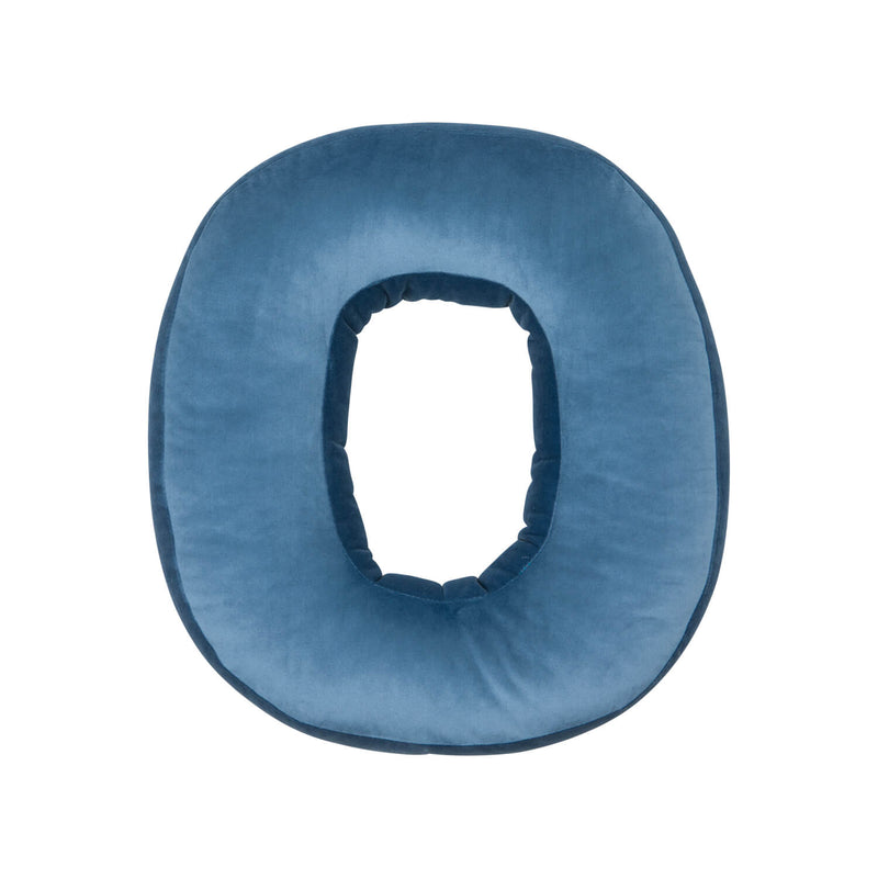 Samt Buchstabenkissen Blau