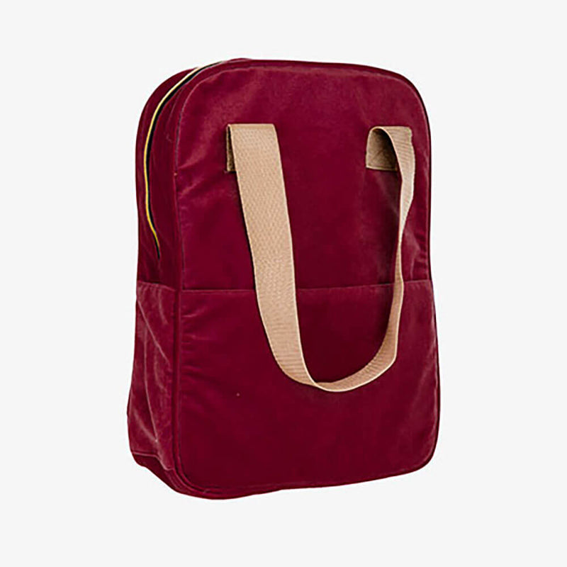 Samt Rucksack Freisteller wein