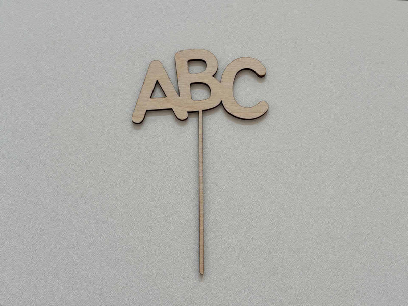 ABC Holz Caketopper Freisteller