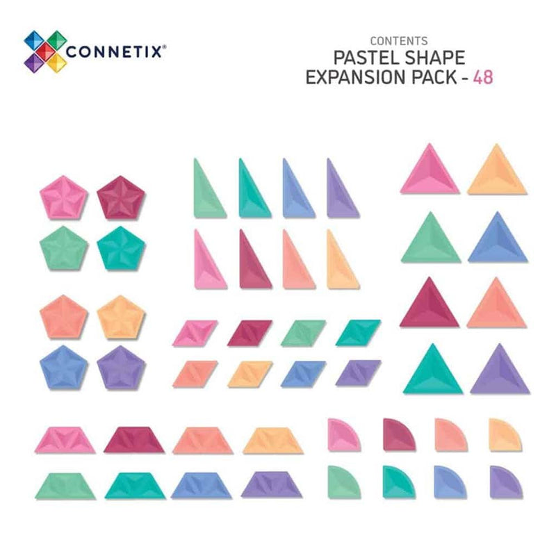 Connetix Pastel Shape Expansion Pack 48 pieces