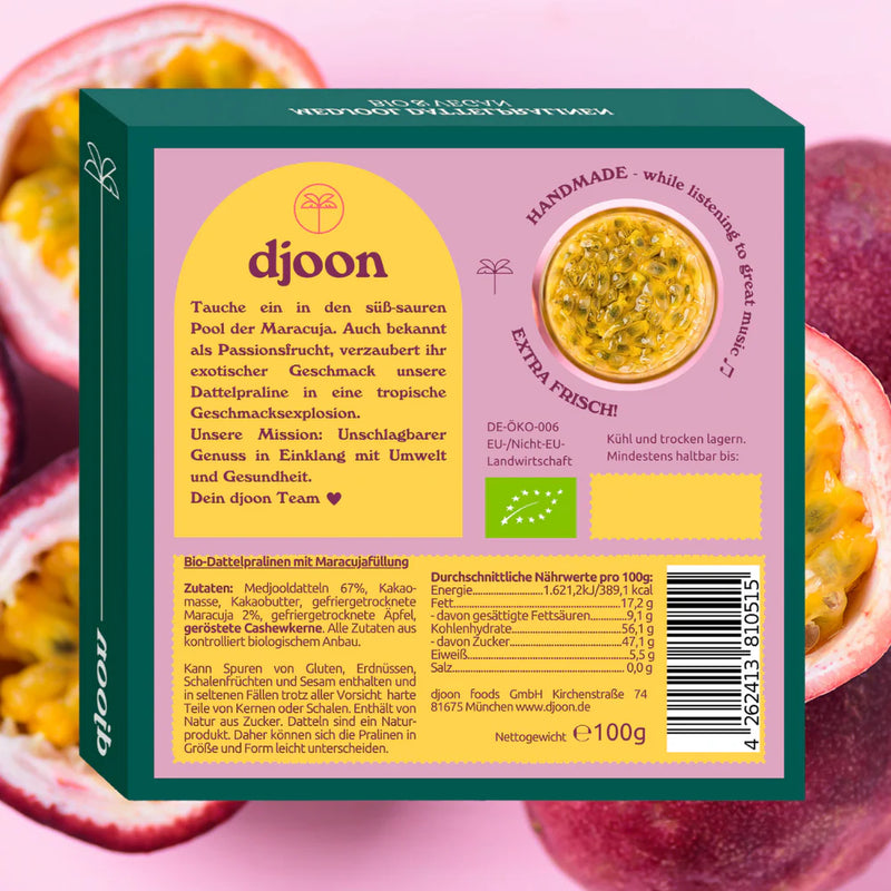 Djoon Dattelpralinen – Maracuja Madness