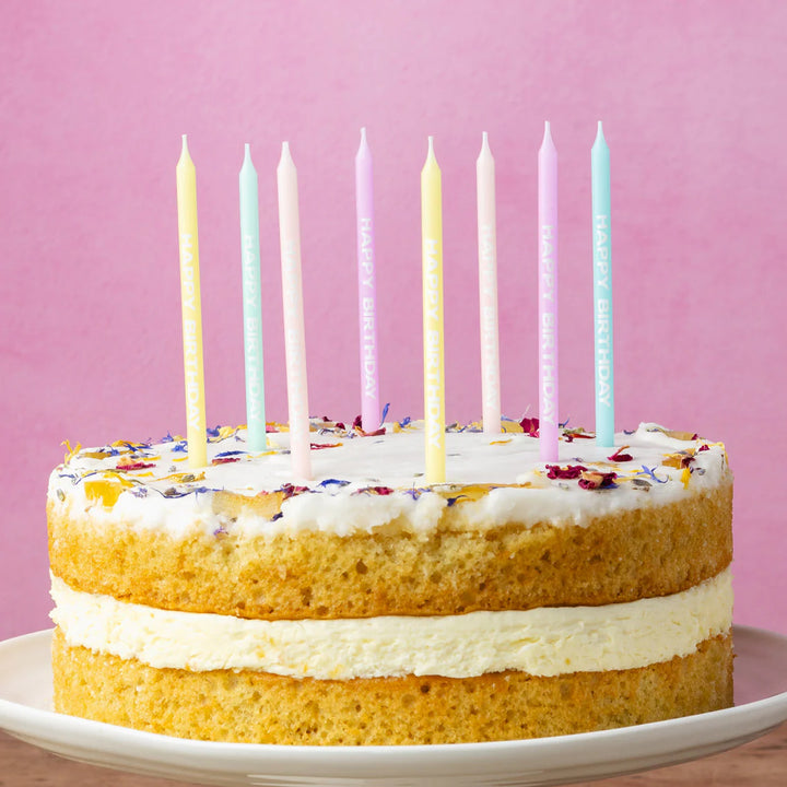 Geburtstagskerzen – Happy Birthday (Pastell) – Madame Wood