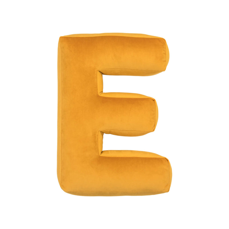 Samt Buchstabenkissen Gelb